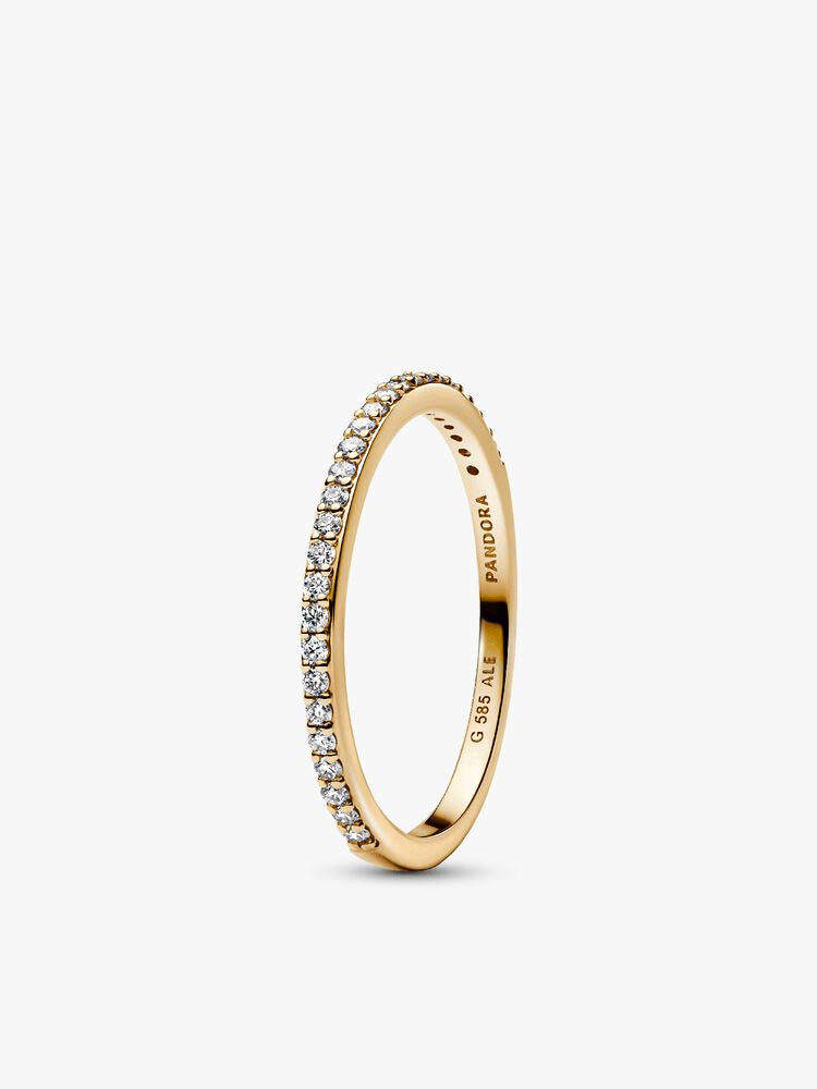 Pandora Era 14k Gold Lab-grown Diamond Half Eternity Pavé Band Ring