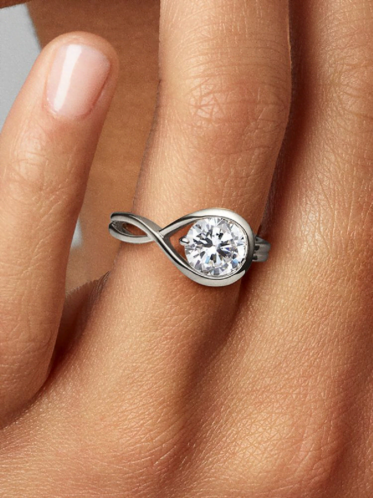 Pandora Infinite 14k White Gold Lab-grown Diamond Ring