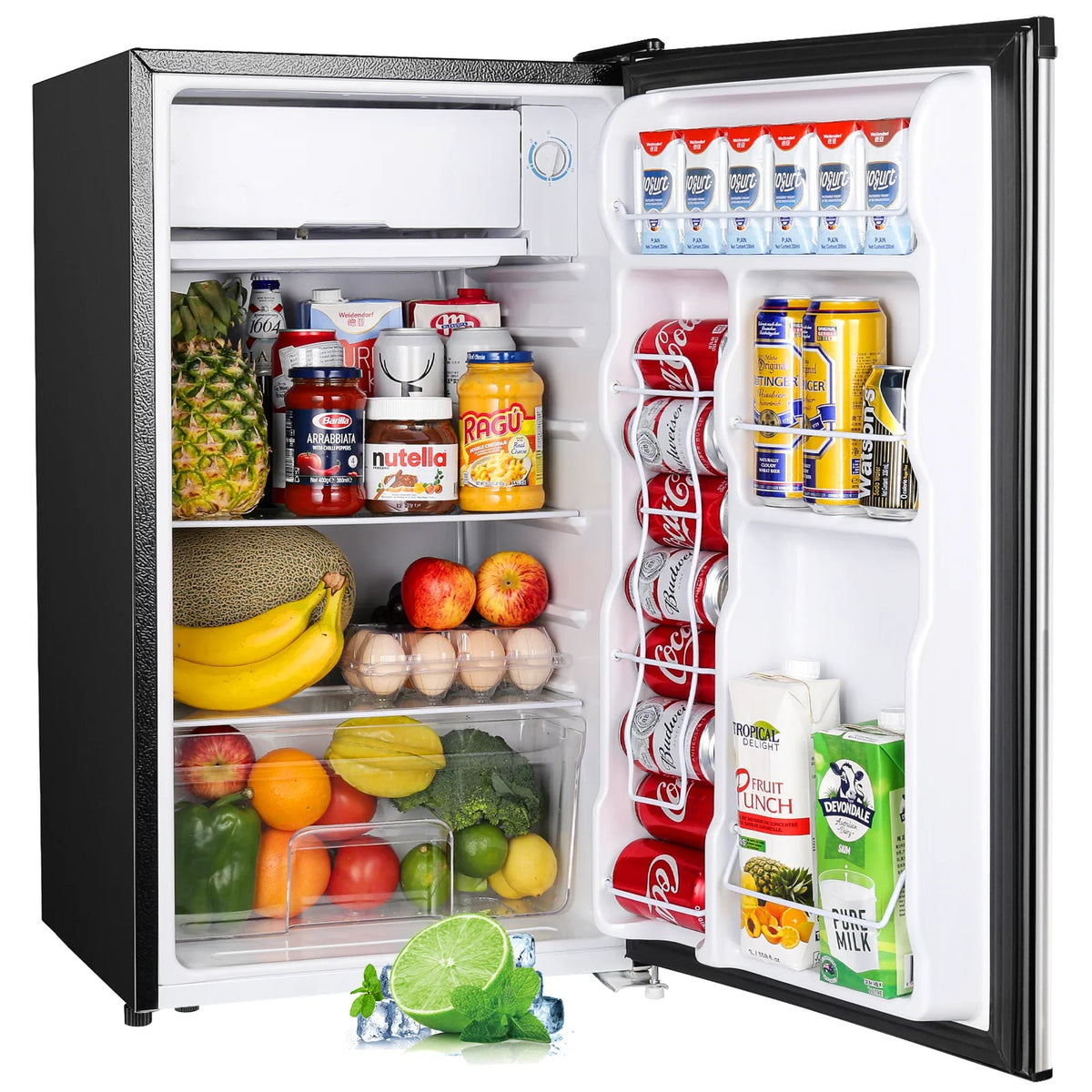 Upstreman 3.2 Cu.Ft. Single Door Mini Refrigerator With Freezer - BR321
