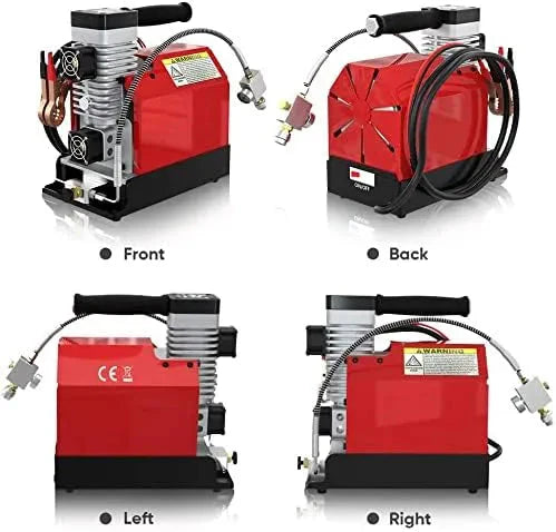GX pump CS2 Portable PCP Air Compressor, 4500 PSI/30 MPa, 12V DC/110V AC - GX-E-CS2