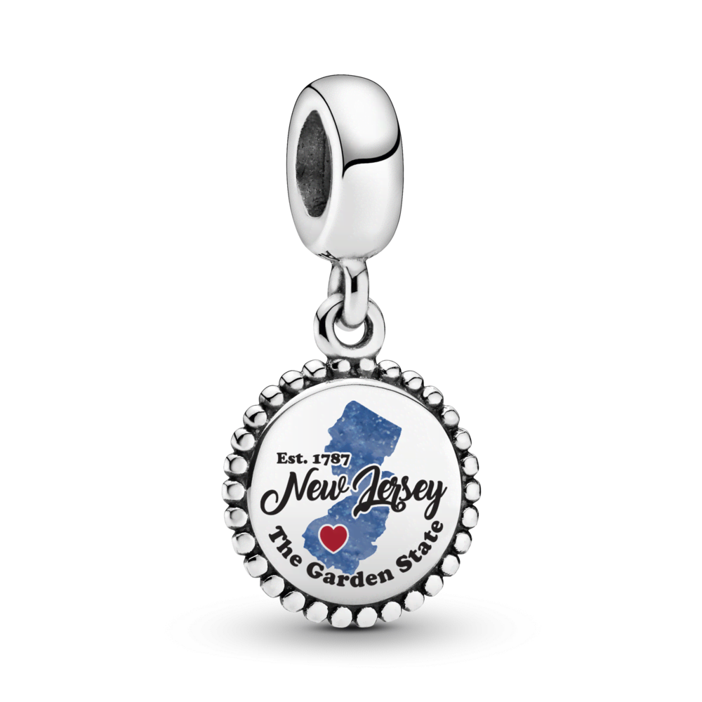 NJ Map Dangle Charm