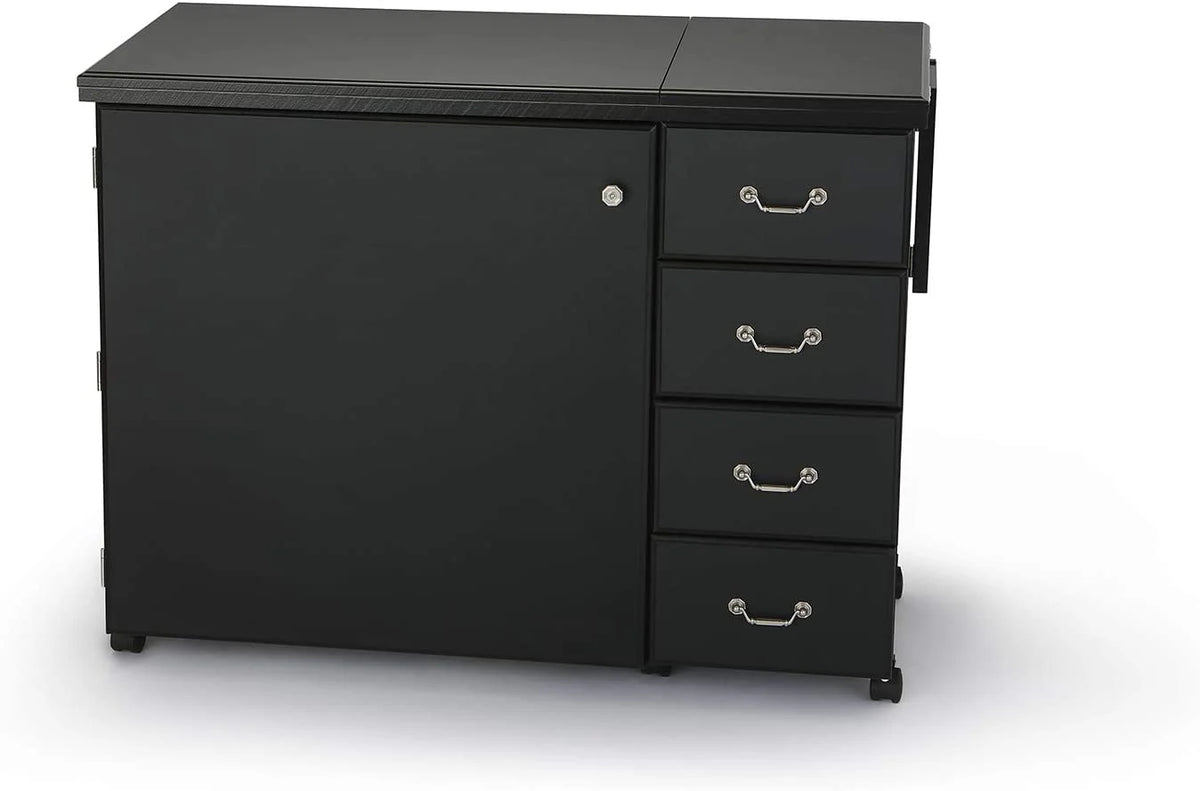 Norma Jean Sewing Cabinet With Storage And Airlift, Black, 45-Pound Capacity - 353