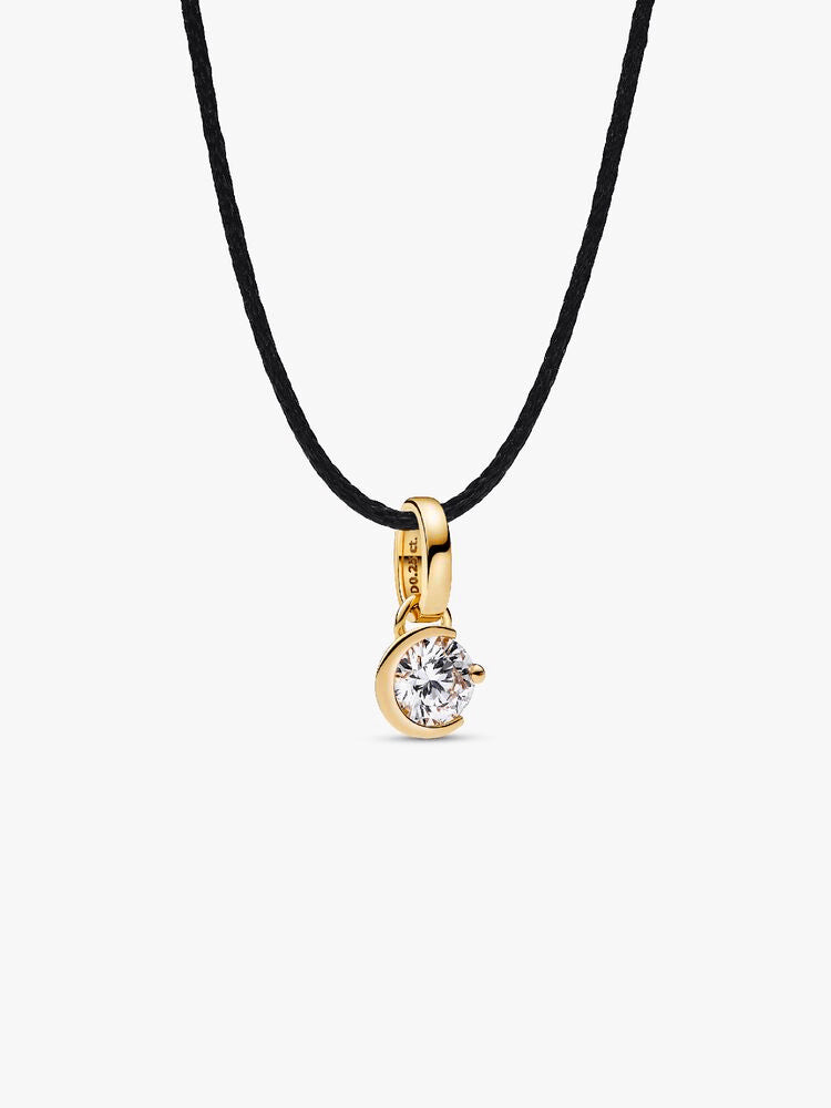 Pandora Talisman 14k Gold Lab-grown Diamond Moon Pendant