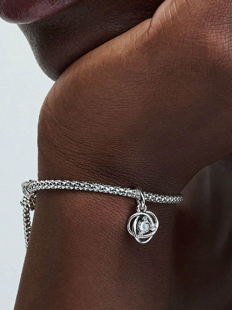 Clear Eternity Circle Dangle Charm