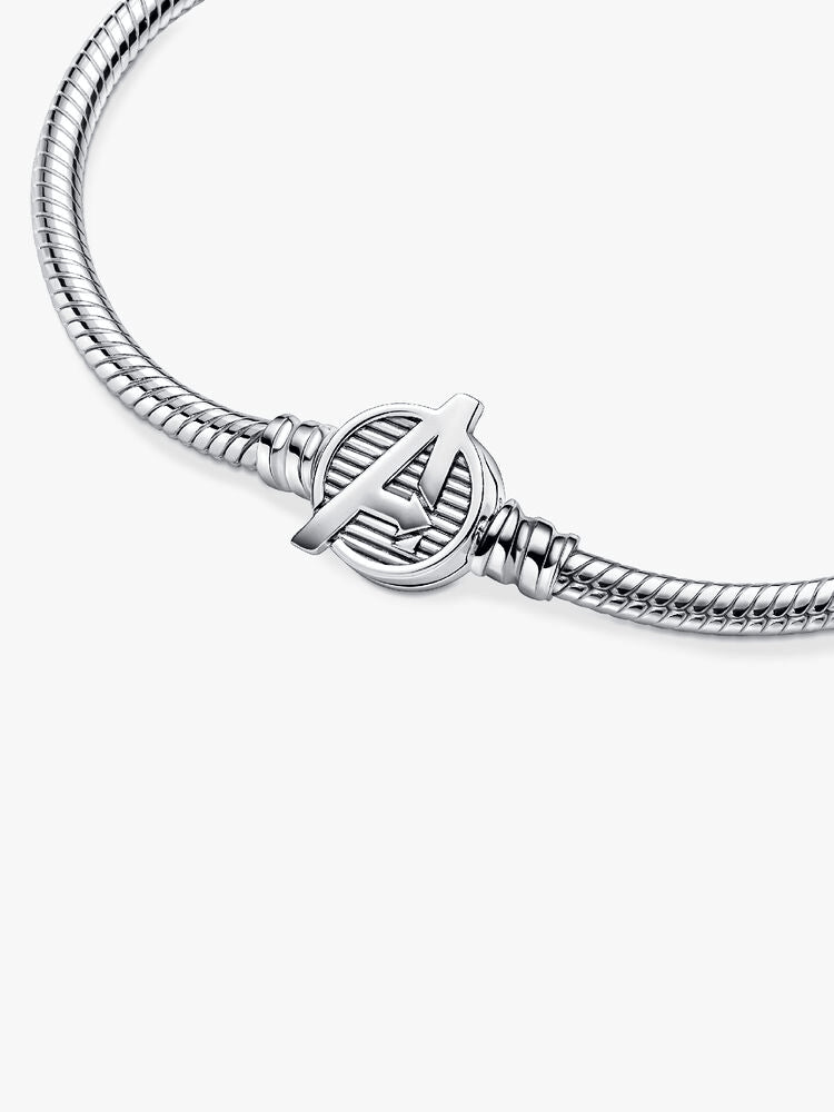 Pandora Moments Marvel The Avengers Logo Clasp Snake Chain Bracelet