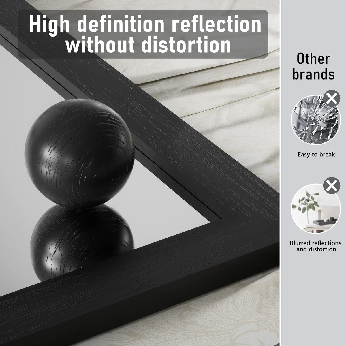 Rectangular Wall Mirror With Wood Frame, 18 x 26 in, 22 x 30 in, 24 x 36 in, or 40 x 26 in - Multiple Sizes
