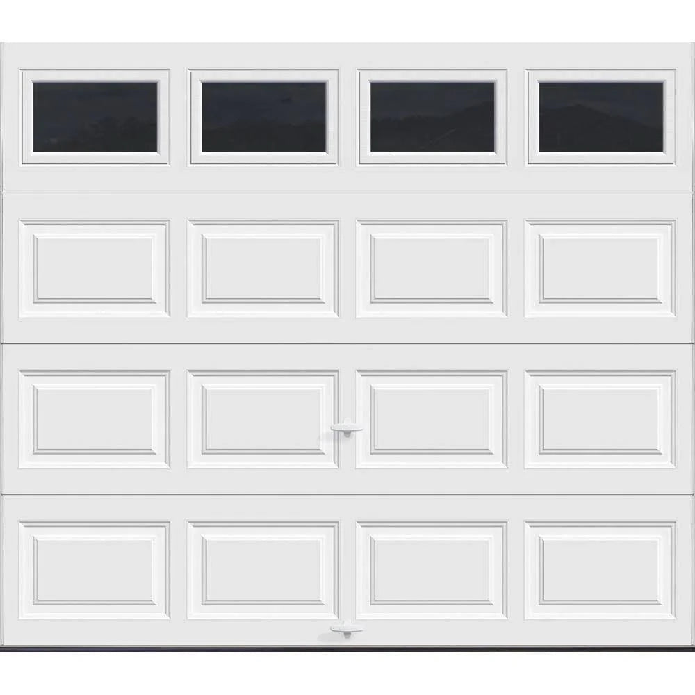 Clopay Classic Insulated Garage Door 97 ft, R-Value 6.5, White With Plain Window