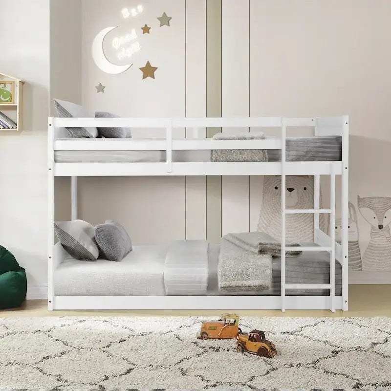 Delphia Twin Over Twin Low Profile Bunk Bed - 77.33 L x 42.25 D x 51.5 H