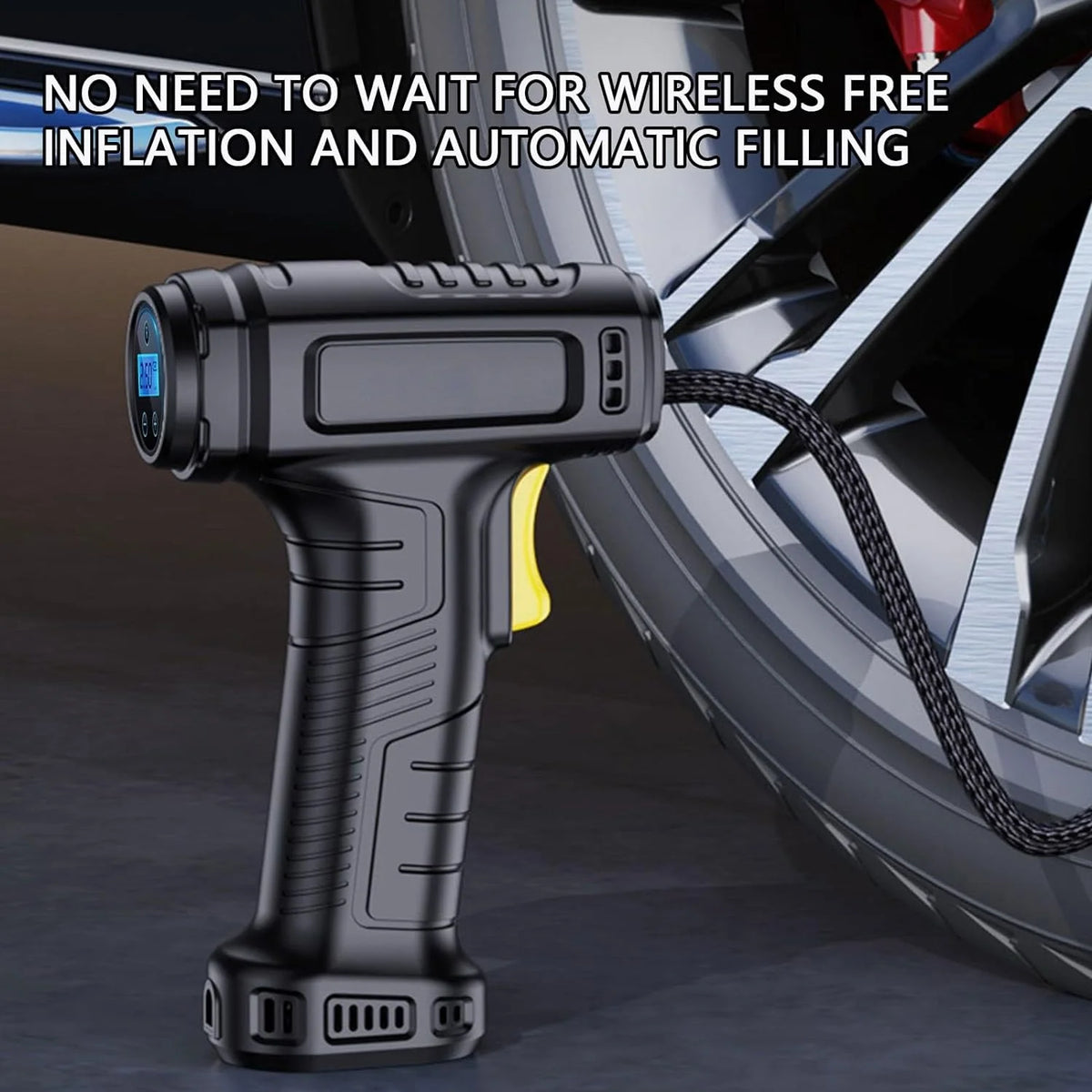 Gecau Tire Inflator Pump With Emergency LED Light, 12V