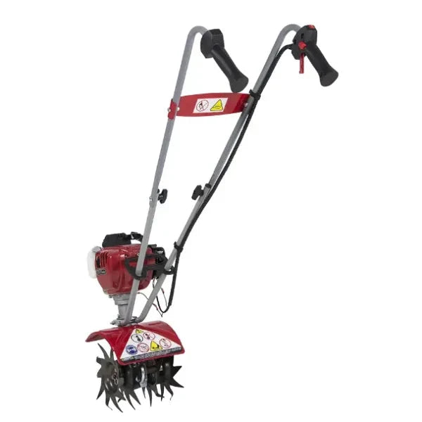 MANTIS Mini Tiller Cultivator 25-cc 9-in Front-Tine Forward-Rotating Red - 7268
