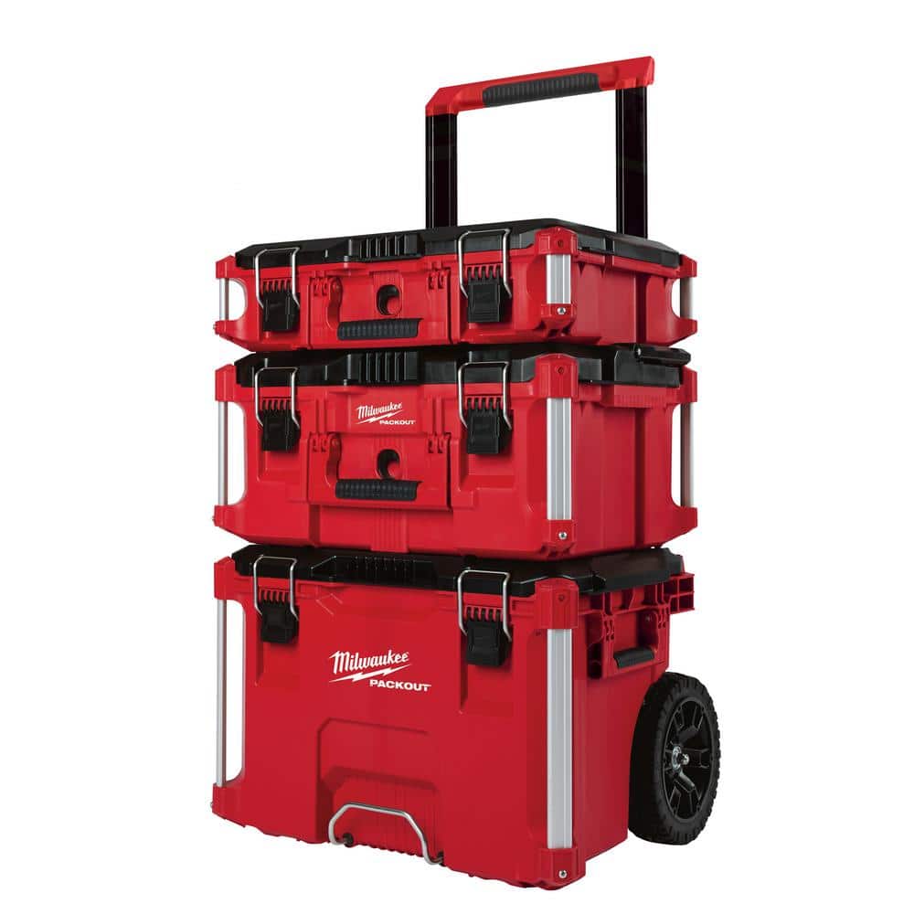 Milwaukee PACKOUT 22 in. Rolling, Large And Medium Tool Box Set - 8426-8425-8424