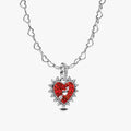 Spinnable Arrow Heart Charm Necklace