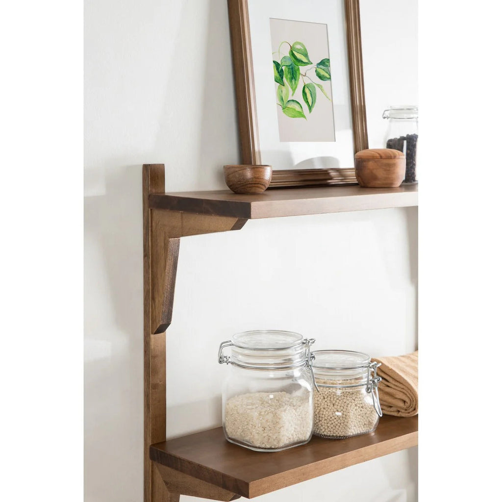 Mid-Century Wall Shelves, 24x8x24 Inch Decorative Wall-Mounted Storage And Display Shelving