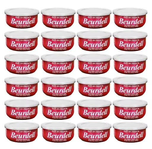 Beurdell Canned Salted Pasteurized French Butter, Pack Of 24