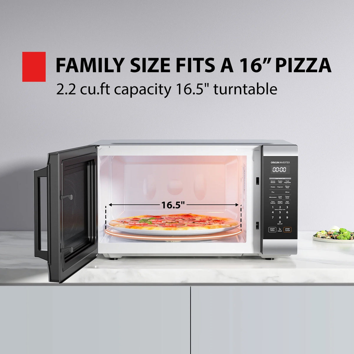Toshiba Microwave Oven 2.2 Cu. Ft. 24.4 in Stainless Steel - WSI-EM22AST
