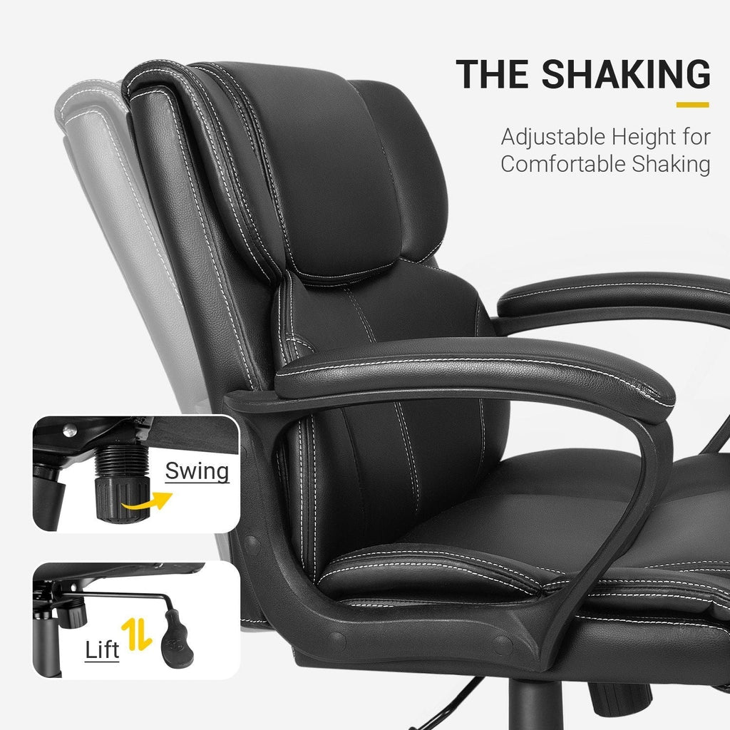 Mid-Back Ergonomic Swivel Office Chair - Black