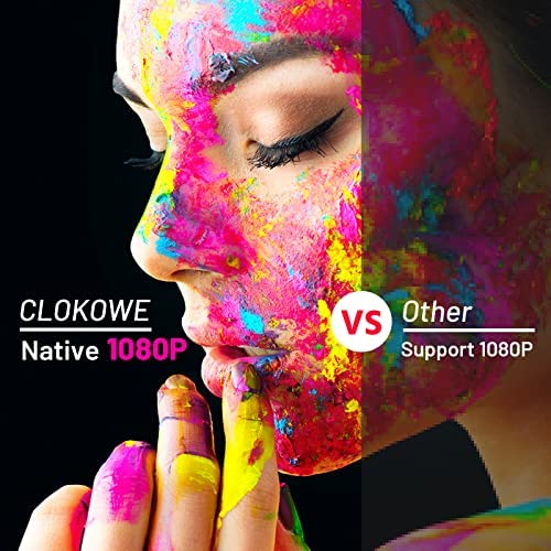 CLOKOWE Portable Projector 9600L Native 1080P 5G WiFi With Dolby Audio - YG661