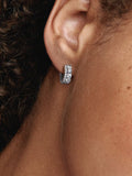Double Band Pavé Hoop Earrings