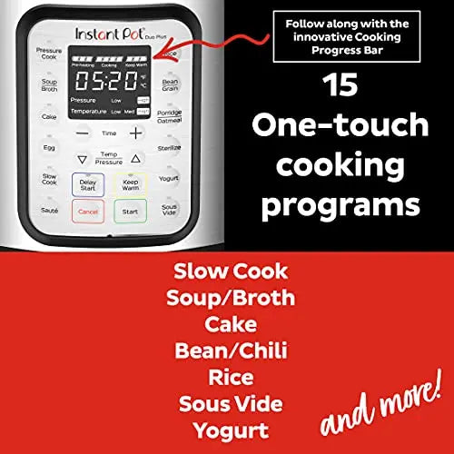 Instant Pot Duo Plus 9-In-1 Electric Pressure Cooker, Slow Cooker, Stainless Steel - Duo Plus