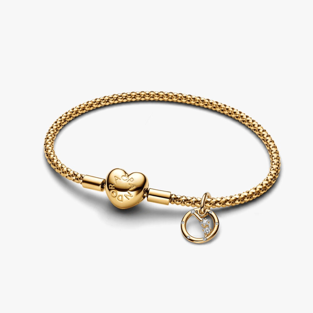 Aries Zodiac Dangle Charm Studded Bracelet Set