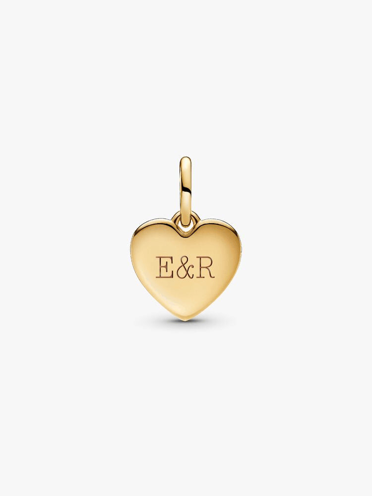 Engravable Love Heart Dangle Charm