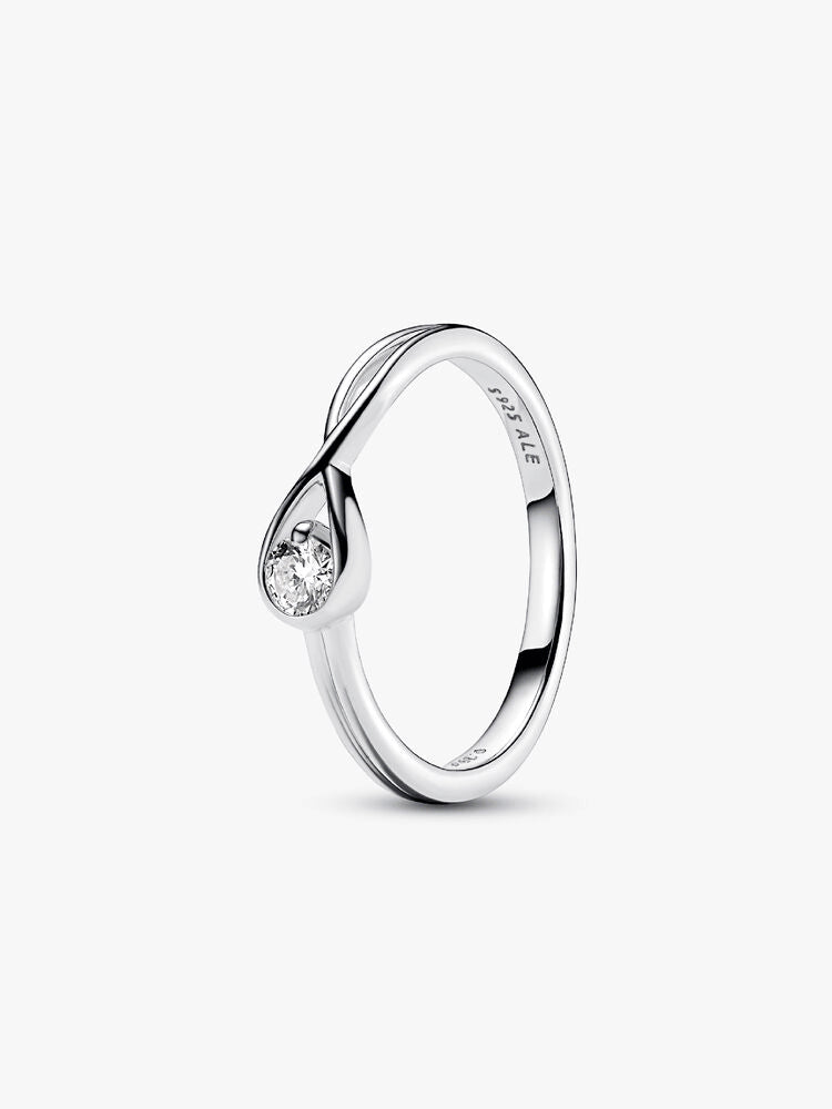 Pandora Infinite Lab-grown Diamond Necklace and Ring Set 0.30 ct tw Sterling Silver