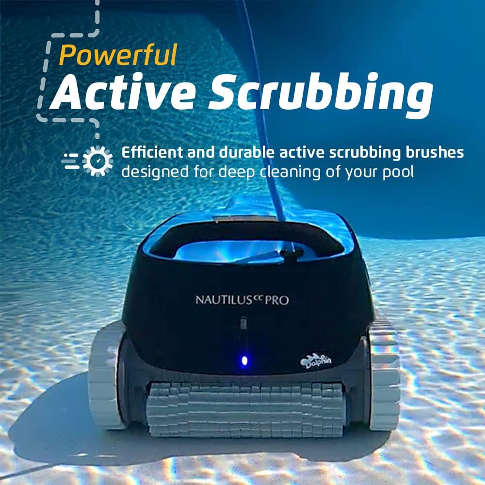 Dolphin Robotic Pool Vacuum Cleaner For Pools Up To 33 ft, Wall Climbing - Nautilus CC 99996113-US
