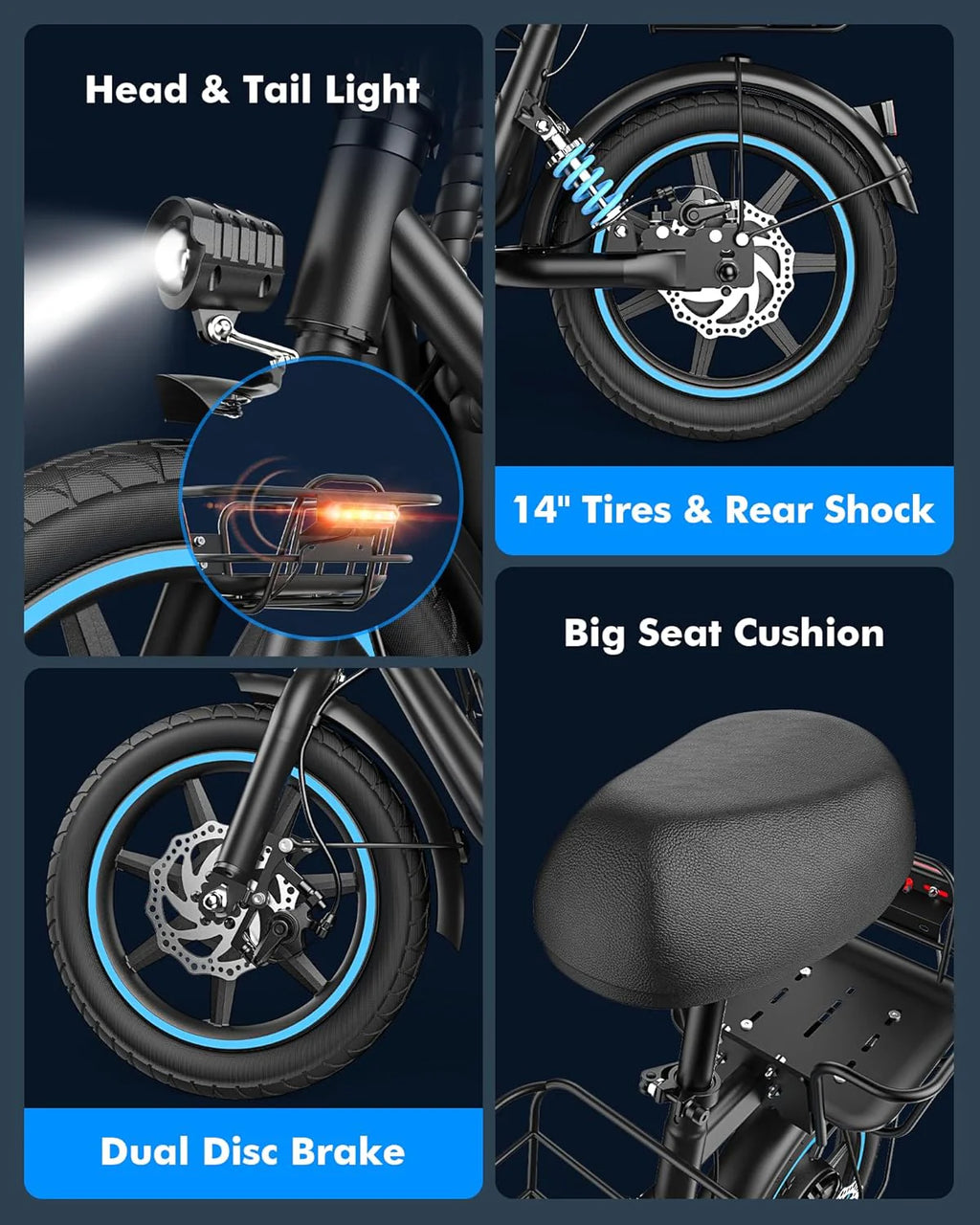Adults Electric Scooter With Large Middle Basket - 550W And 650W Styles
