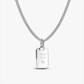Engravable Rectangle Tag Pendant Necklace Set