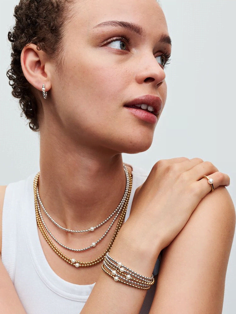 Treated Freshwater Cultured Pearl & Beads Collier Necklace