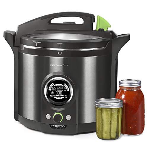 Presto Digital Pressure Canner, 12Qt, Black Stainless - 02144
