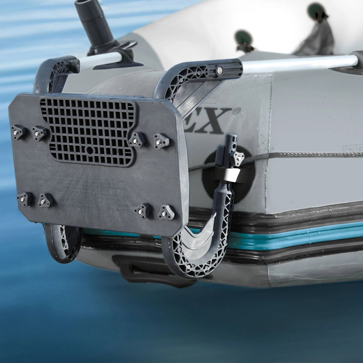 Intex Excursion 5 Person Inflatable Fishing Boat With Composite Motor Mount