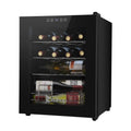 Zimtown 16 Bottle Compressor Wine Cooler Refrigerator, Black - Digital Temperature Control With Lock