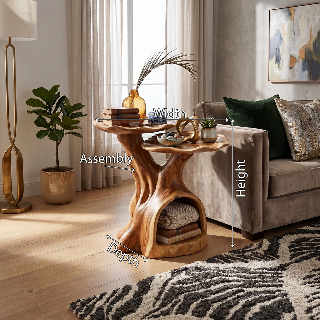 Contemporary Dual Tier Side Table Designer Residence