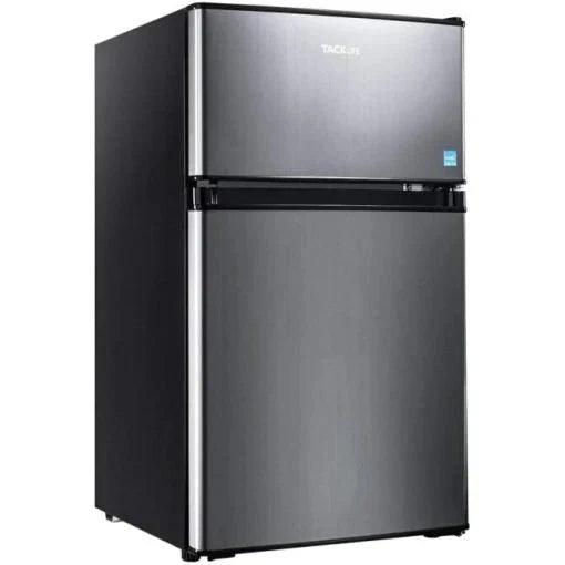 3.1 Cu. Ft. 2-Door Compact Refrigerator With Freezer, LED Light And Crisper Drawer