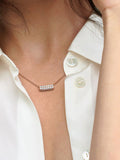 Pandora Timeless Pavé Double-row Bar Collier Necklace