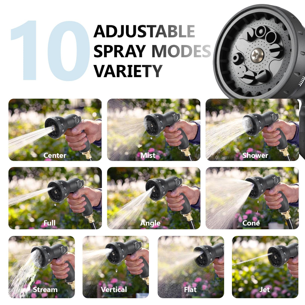 Wall-Mounted Retractable Garden Hose Reel With 100 ft 1/2 Inch Hose And 180 Degree Swivel