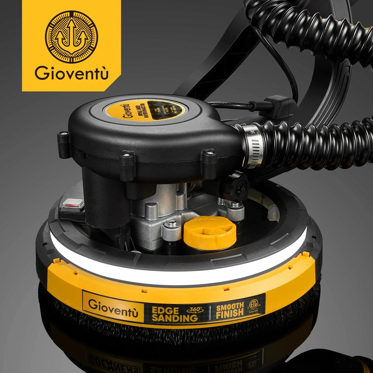 Giovent Electric Drywall Sander With Dust Extraction, 6.5-Amp, 8-2/5-Inch
