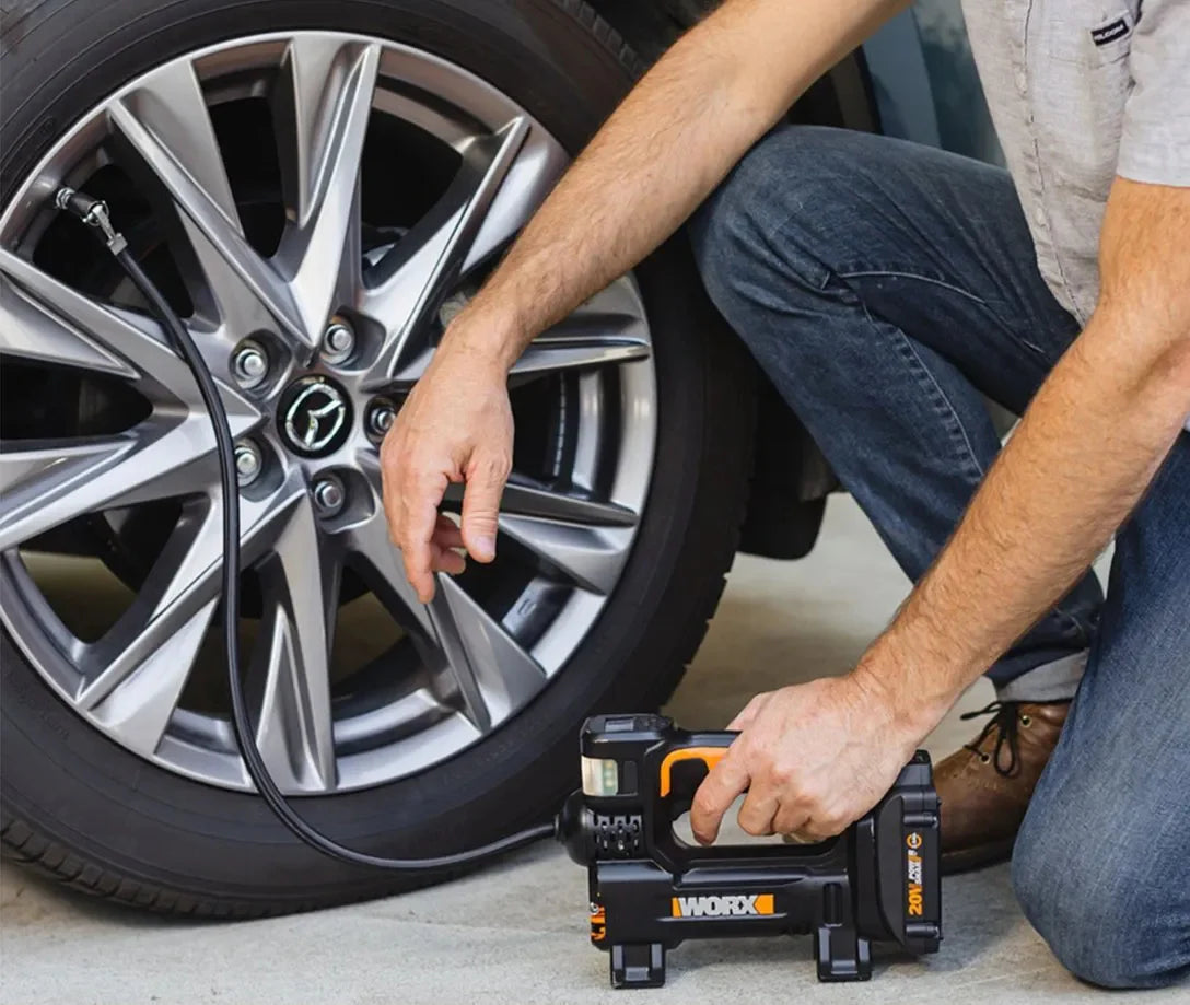 Worx 20V MAX Cordless Multi-Function Air Pump Inflator, Black - 1 x 2.0aH Battery and 1 x Charger Included