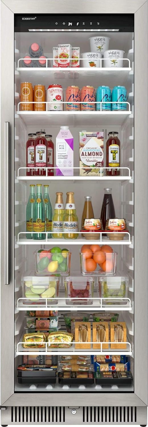 EdgeStar Commercial Beverage Merchandiser, 10.1 Cu. Ft., 22 in Wide, Stainless Steel - VBM101