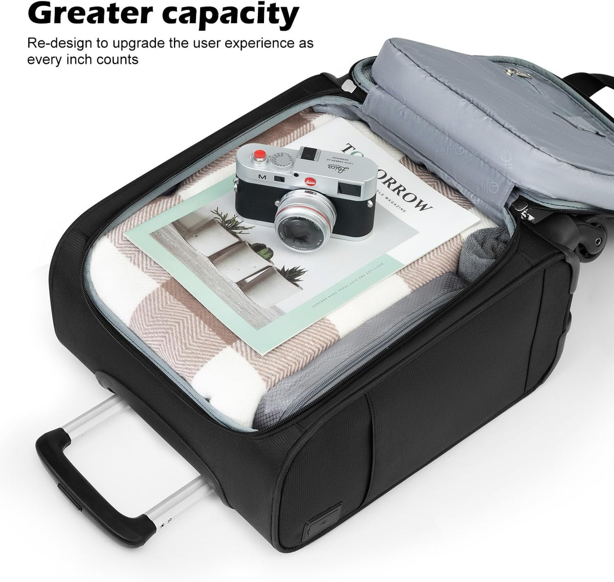 Underseat Carry-On Softside Spinner Luggage - Underseat-14-Inch-Plus