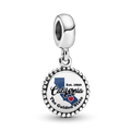 California State Map Dangle Charm