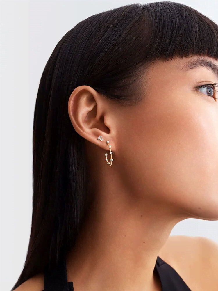 Pandora Era Lab-Grown Diamond Station Hoop Earrings