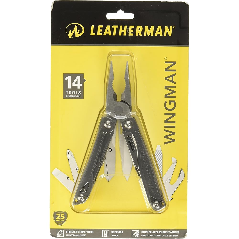 LEATHERMAN Wingman Multi-Tool, Silver, 14 Tools