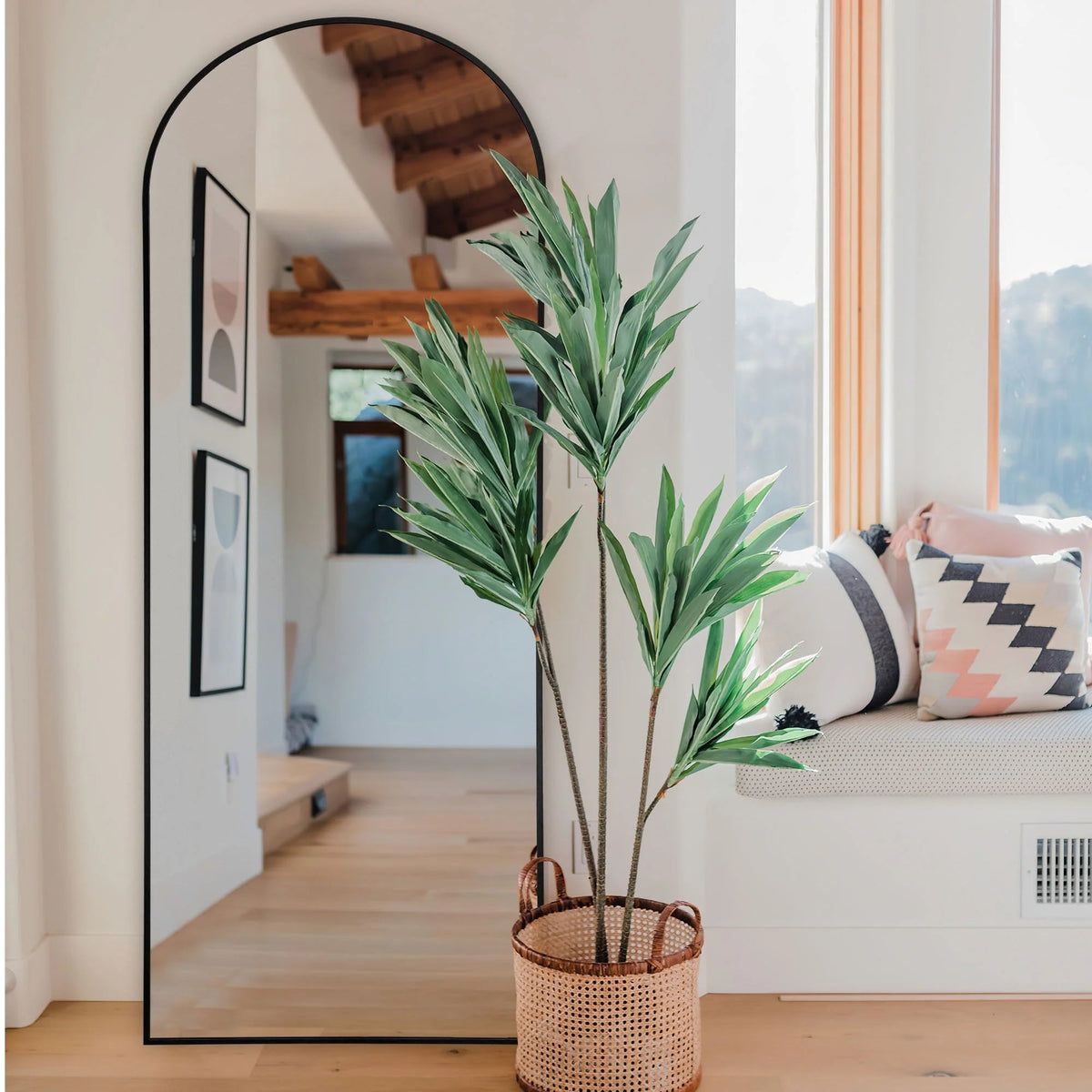 Arched Full-Length Floor Mirror - Standing And Wall-Mounted