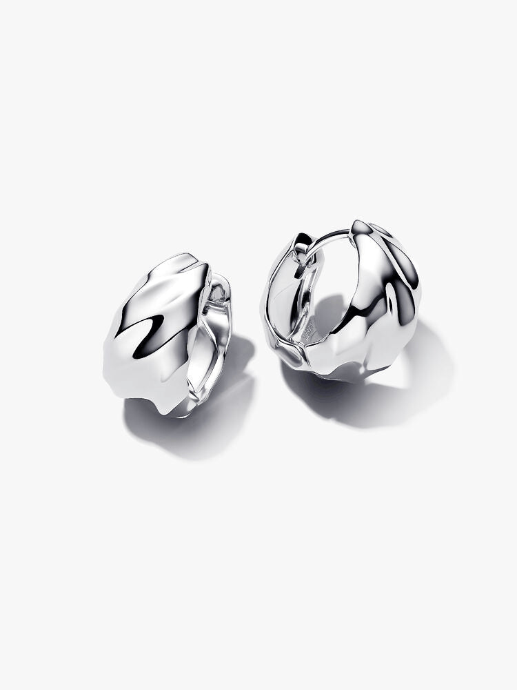 Rippled Small Hoop Earrings