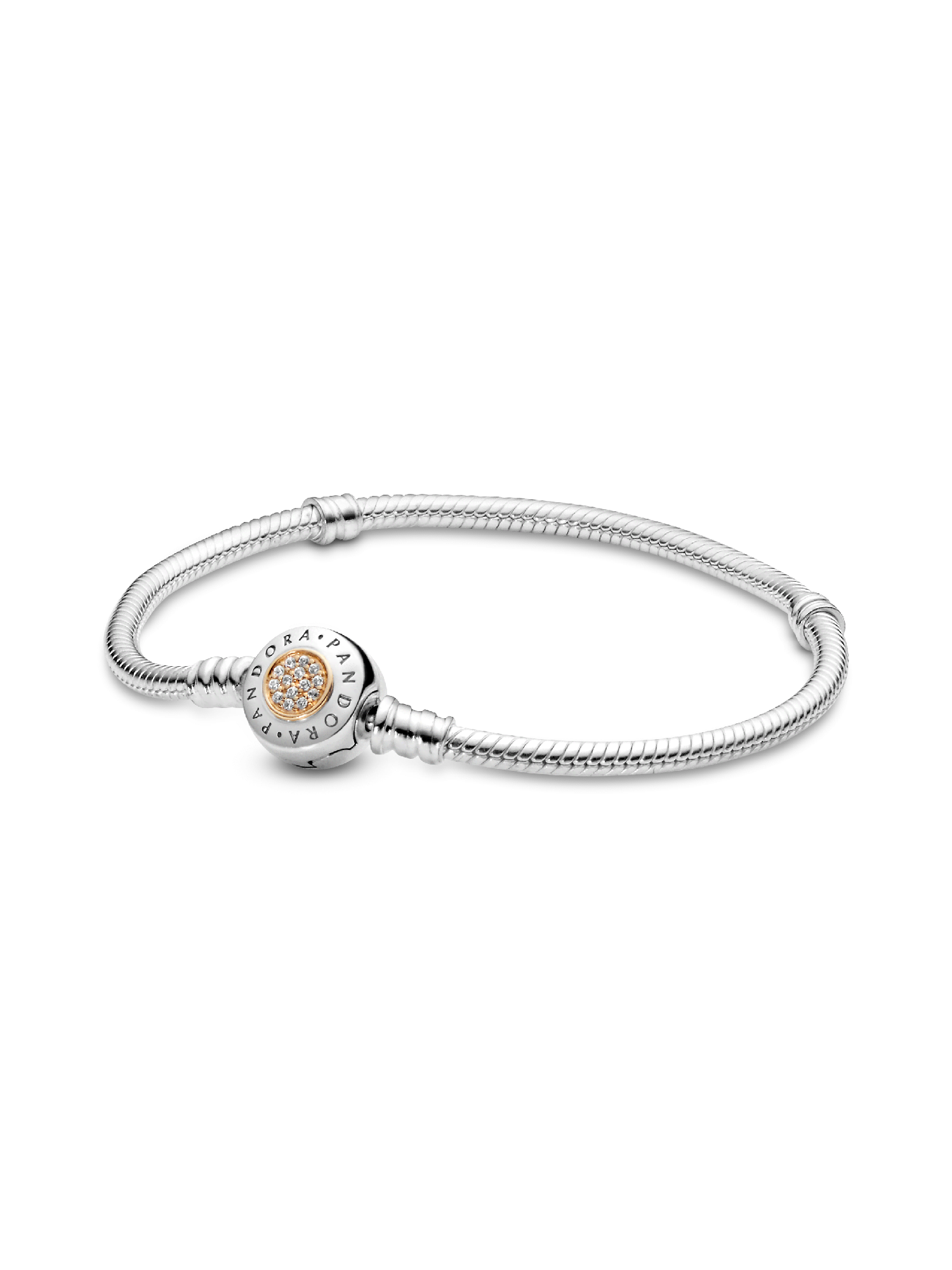 FINAL SALE - Pandora Moments Logo Clasp Snake Chain Bracelet