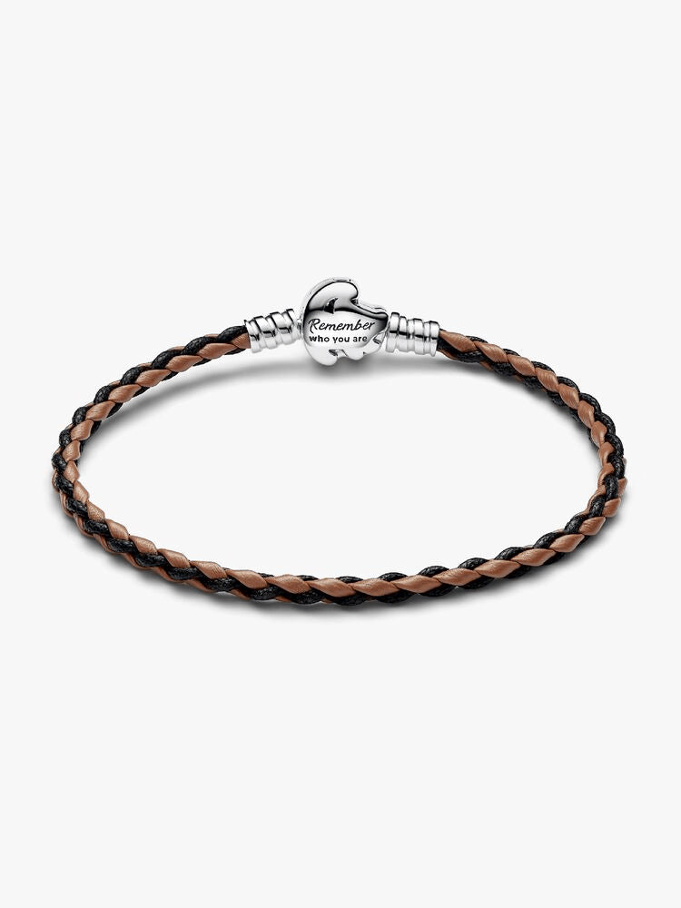 Disney The Lion King Clasp Pandora Moments Braided Leather Bracelet