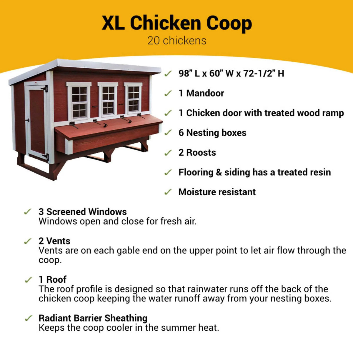 OverEZ X-Large Chicken Coop