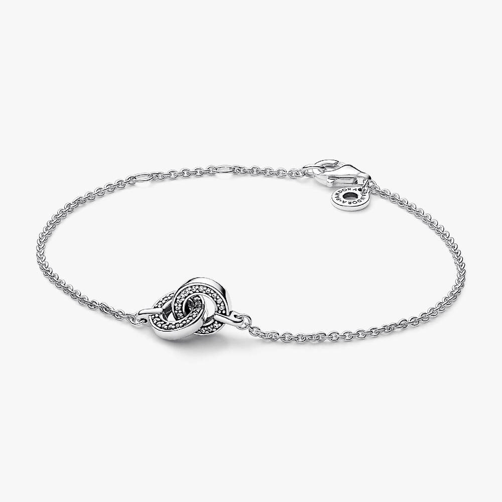FINAL SALE - Pandora Signature Intertwined Pavé Chain Bracelet